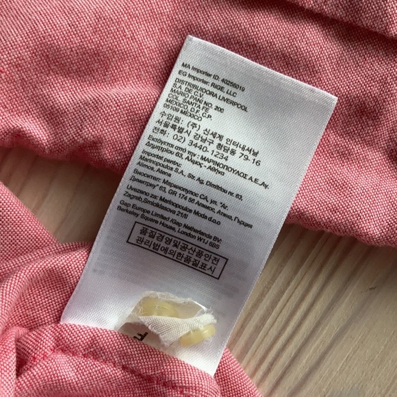 GAP Pink Cotton Button Down Shirt size XS - Picture 12 of 13